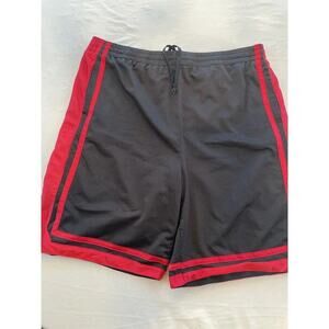 HOOPS 2XL Black Red Stripe Shorts